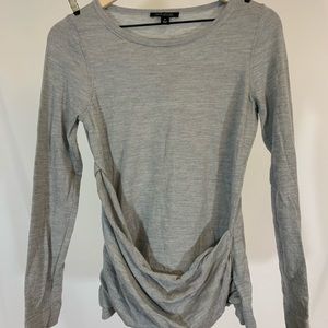 Ann Taylor grey cinched long sleeve